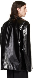 Balenciaga Black Crinkled Blazer