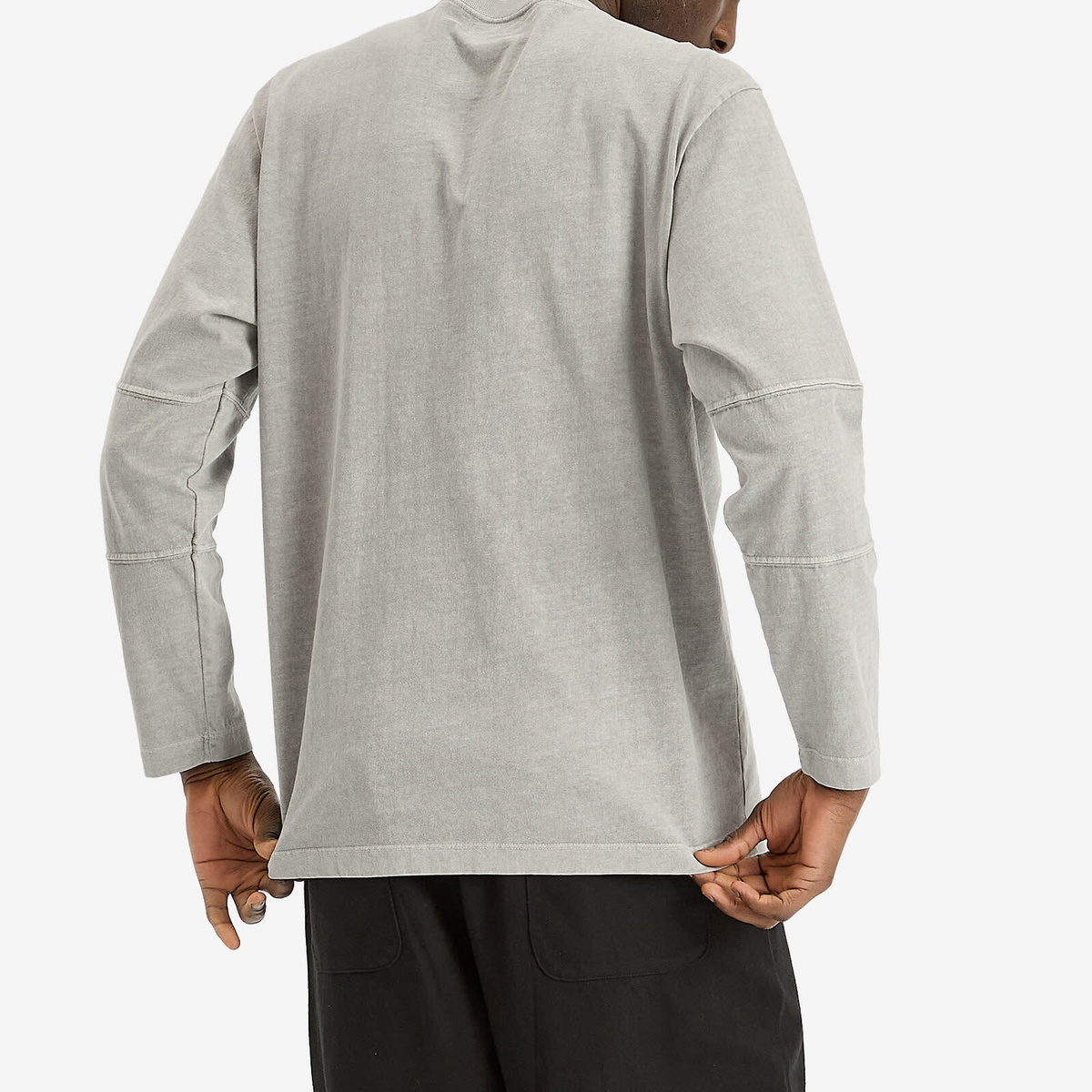 Lady White Co. Men's Tripanel Long Sleeve T-Shirt in Pigment Chalk