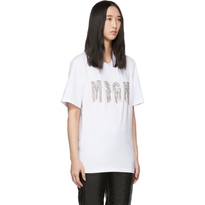 msgm white t shirt