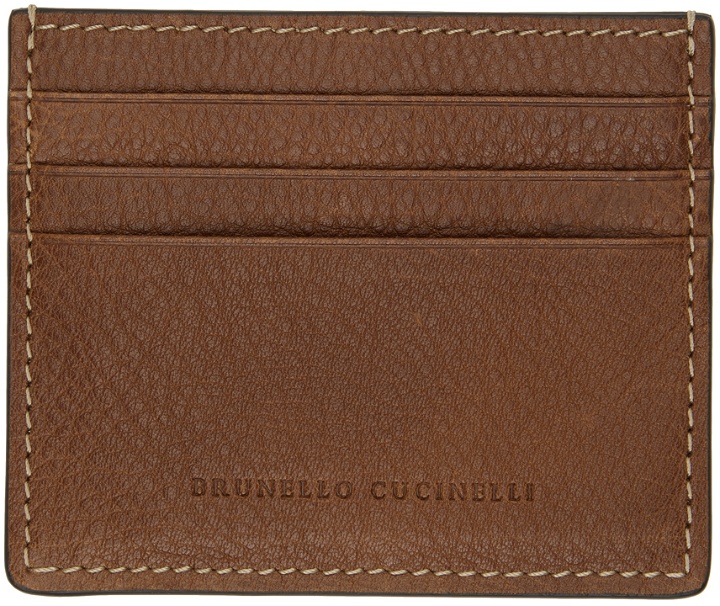 Photo: Brunello Cucinelli Brown Leather Card Holder