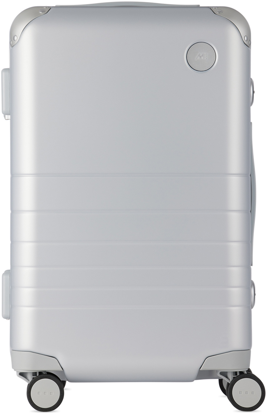 Monos Silver Hybrid CarryOn Suitcase