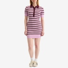 Good American Women's Cable Knit Mini Dress in Collegiate Stripe