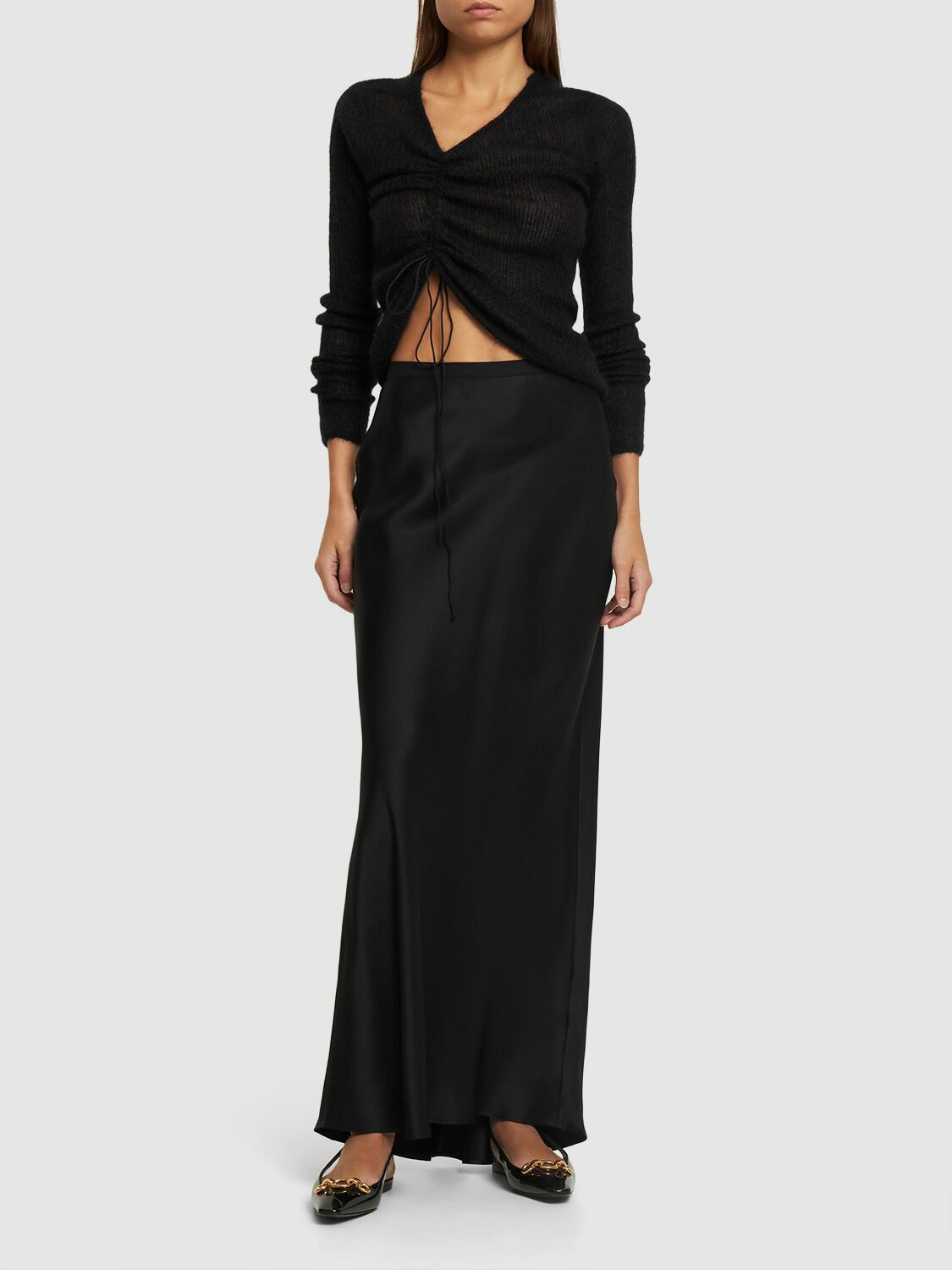 ANINE BING - Bar Silk Maxi Skirt ANINE BING