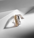 Rainbow K Versus Pear 18kt gold ring with diamonds