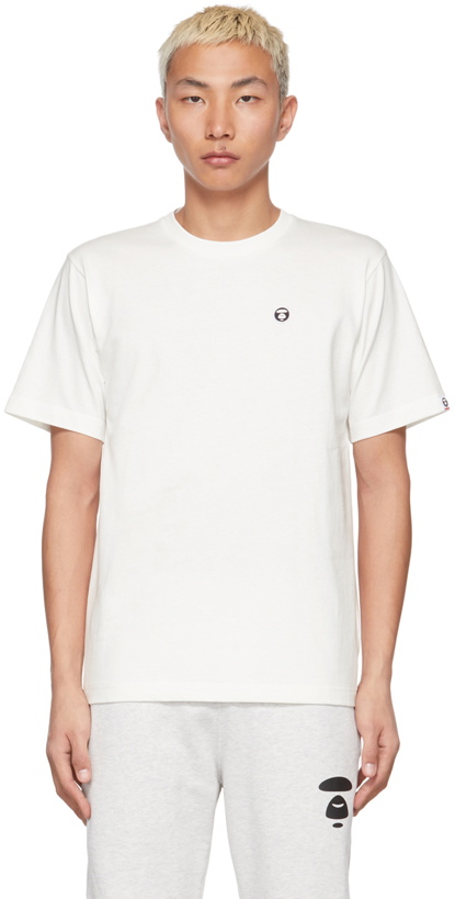 Photo: AAPE by A Bathing Ape Off-White Logo Patch T-Shirt