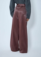 Issey Miyake Satin Wide-Leg Jeans