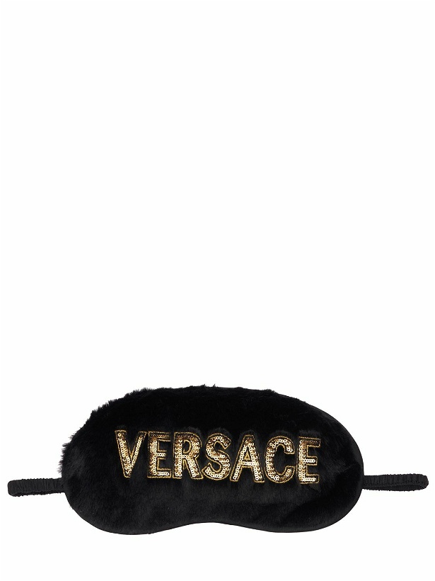 Photo: VERSACE - Faux Fur Eye Mask W/sequined Logo