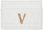 Versace White Virtus Card Holder