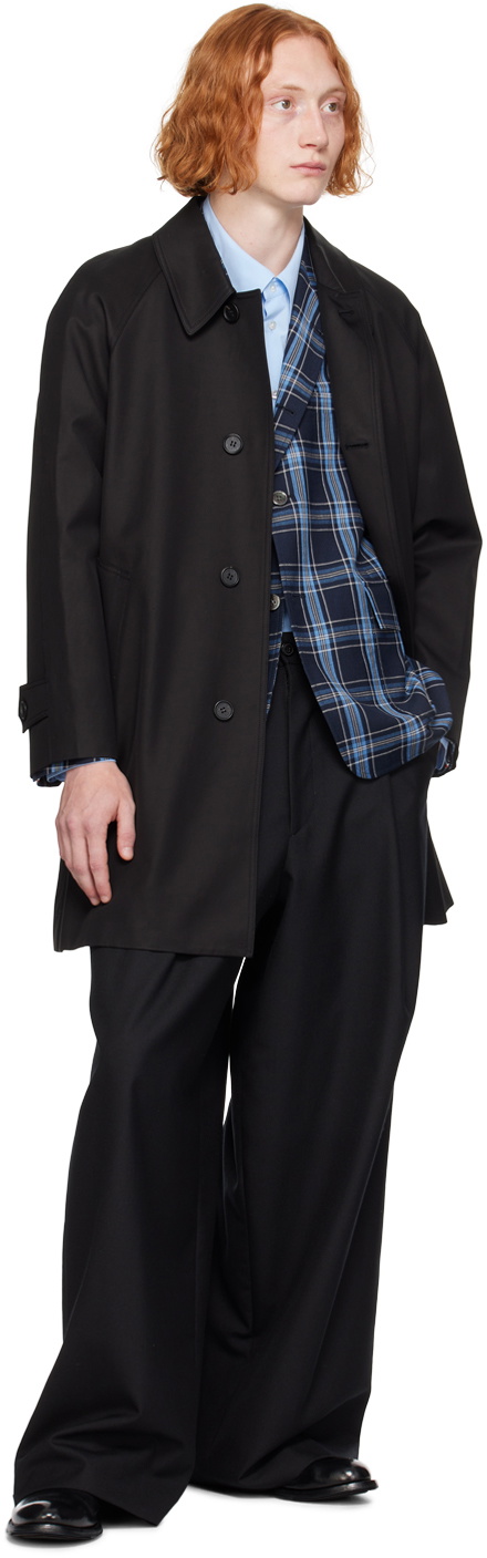 ジャケット・アウター DUNST UNISEX BELTED WOOL MAC COAT BLACK ジャケット・アウター DUNST UNISEX BELTED WOOL MAC COAT BLACK