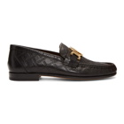Versace Black Driver Loafers