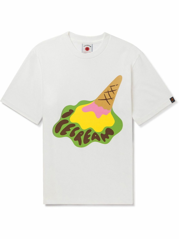 Photo: ICECREAM - Dropped Cone Logo-Print Cotton-Jersey T-Shirt - White