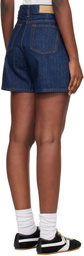 AMI Paris Blue Ami Paris Heritage Cotton Denim Shorts