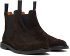 Common Projects Brown Classic Waxed Suede Chelsea Boots