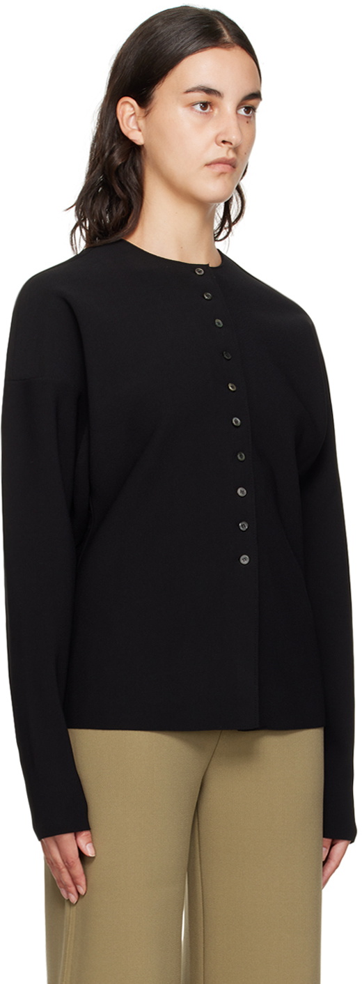 Birrot Black Button Up Cardigan
