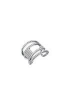 Diesel Stainless steel glitz D band ring - Rings - Unisex - Silver