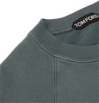 TOM FORD - Garment-Dyed Fleece-Back Cotton-Jersey Sweatshirt - Gray
