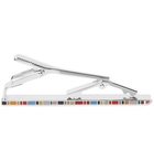 Paul Smith - Logo-Engraved Silver-Tone and Enamel Tie Clip - Men - Silver