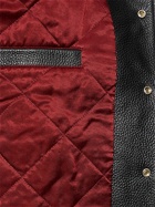 PALM ANGELS - Monogram Classic Leather Varsity Jacket