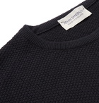 John Smedley - 1 Singular Slim-Fit Honeycomb-Knit Merino Wool Sweater - Blue