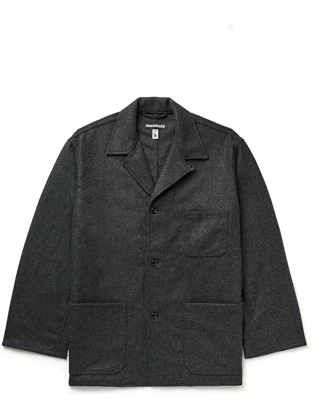 Photo: Monitaly - Wool-Blend Flannel Jacket - Gray