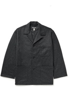 Monitaly - Wool-Blend Flannel Jacket - Gray