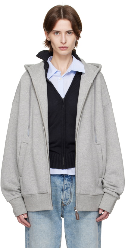 Photo: Fax Copy Express Gray Fleece Lined Loose Hoodie