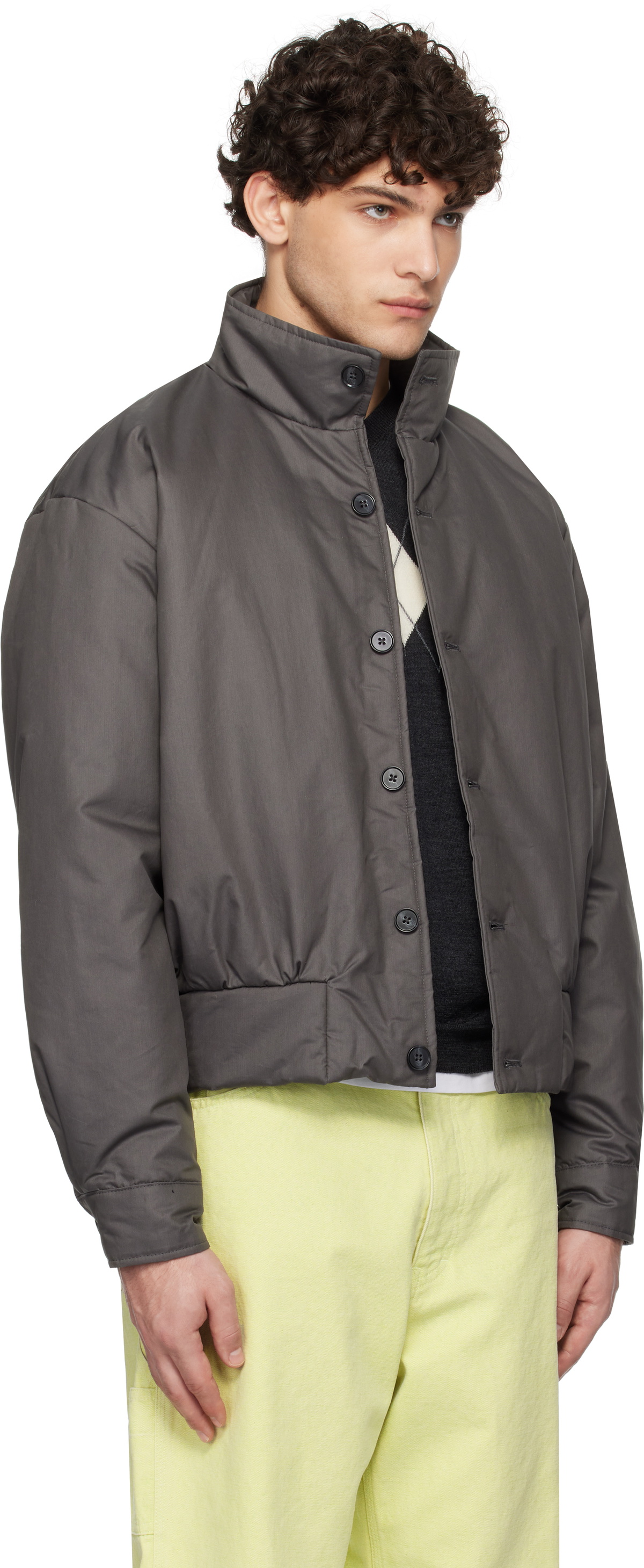 Paloma Wool Gray Tate Bomber Jacket