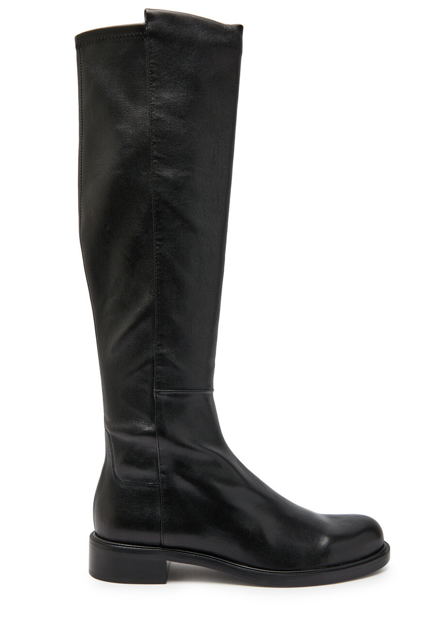 Stuart Weitzman 5050 Gisele Leather Knee-high Boots Black