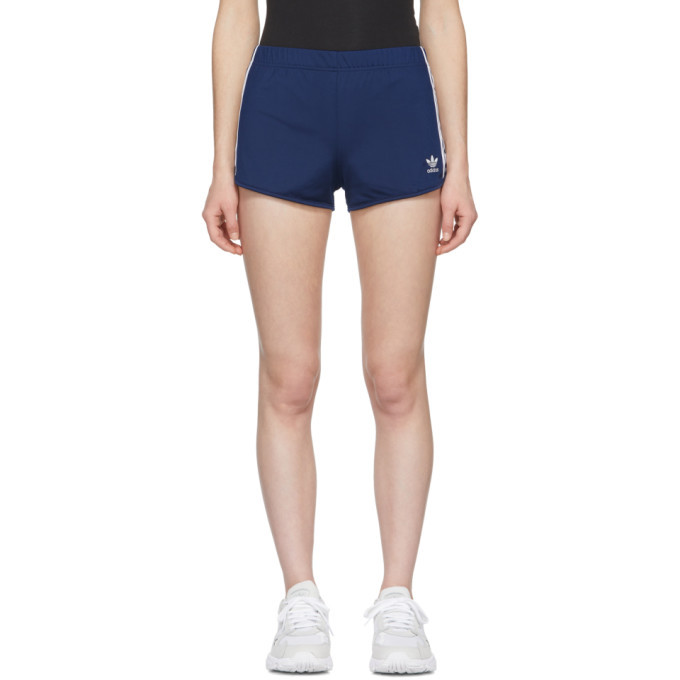 Photo: adidas Originals Blue 3-Stripe Shorts