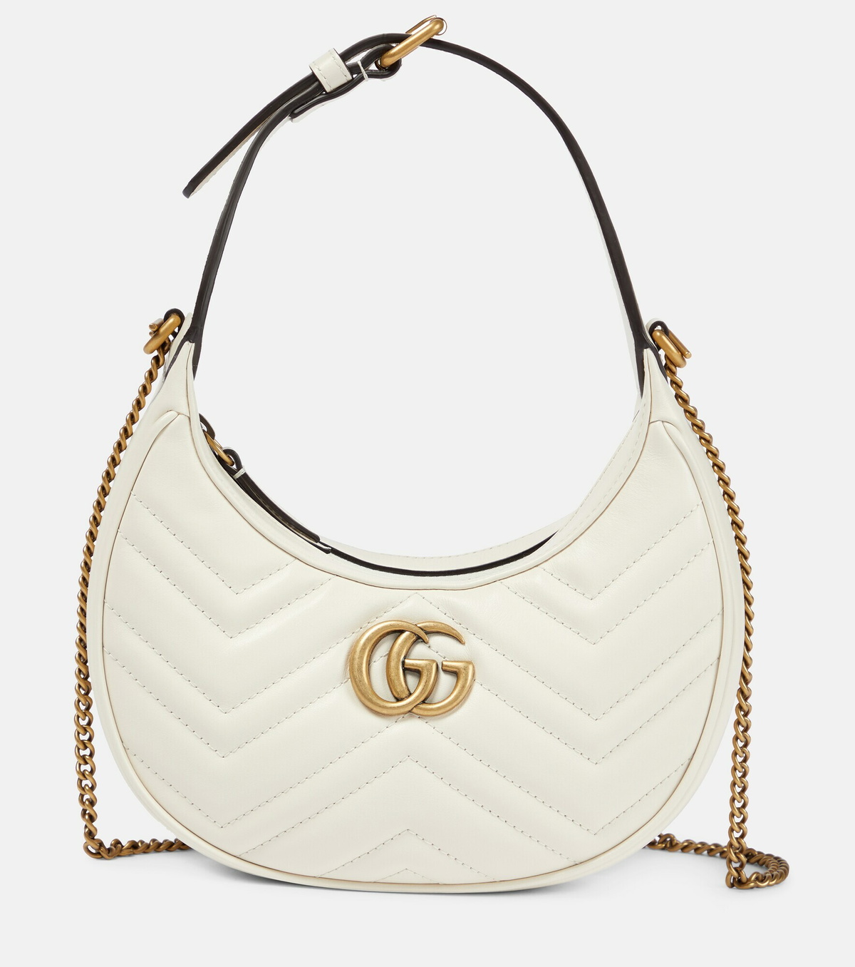 Gucci GG Marmont Mystic White Leather Shoulder/Belt Bag New