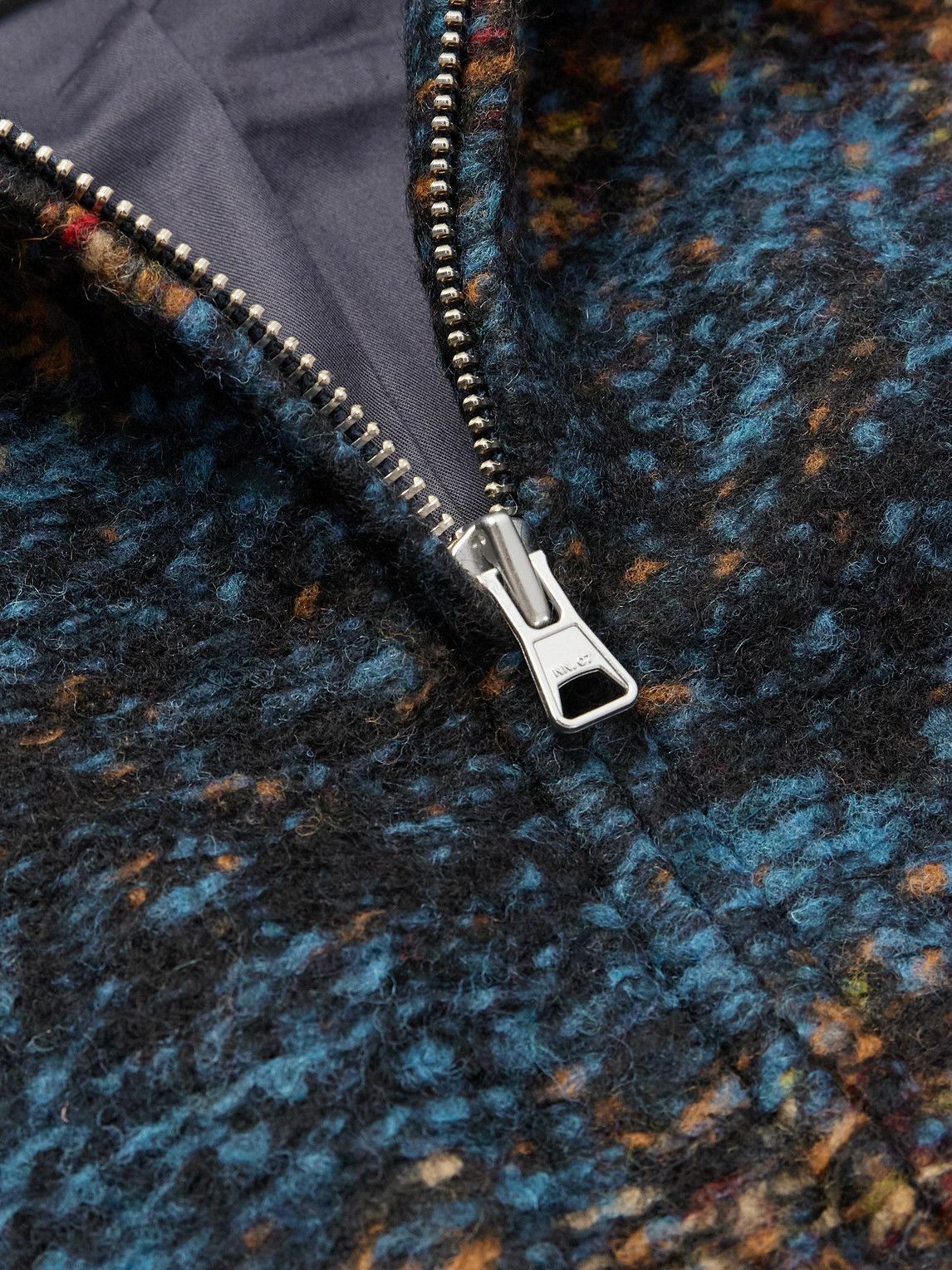 NN07 - Gael 80267 Wool-Blend Jacquard Jacket - Blue