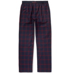 Hugo Boss - Slim-Fit Checked Cotton Pyjama Trousers - Navy