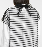 Dries Van Noten - Striped mesh tie-neck top