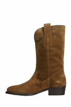 Via Roma 15 Texan Ankle Boots In Leather Color Suede