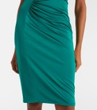 Versace Gathered jersey cocktail dress