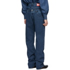 Diesel Red Tag Blue Shayne Oliver Edition Embedded Belt Jeans