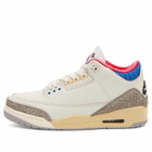 Air Jordan 3 Retro OG 'Seoul' Sneaker in White/Black/Sport Royal/Challenge Red