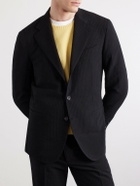J. Mueser - Seersucker Virgin Wool Suit Jacket - Black