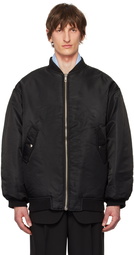 The Frankie Shop Black Astra Bomber Jacket