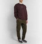 Nike - Sportswear Logo-Embroidered Fleece-Back Cotton-Blend Jersey Sweatshirt - Burgundy