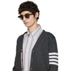 Thom Browne Brown Acetate & Titanium Square Sunglasses