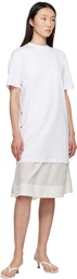 3.1 Phillip Lim White Oversized T-shirt Combo Midi Dress