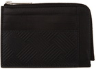 Bottega Veneta Black Embossed Half-Zipped Card Holder