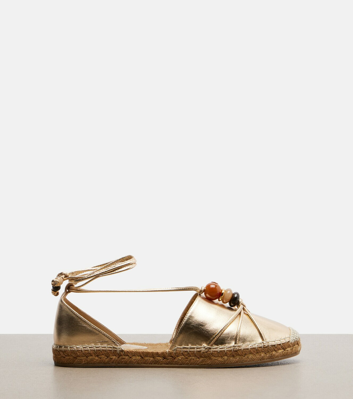 Jimmy Choo Lemi embellished leather espadrilles