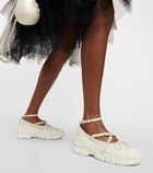 Simone Rocha Embellished patent leather ballet flats