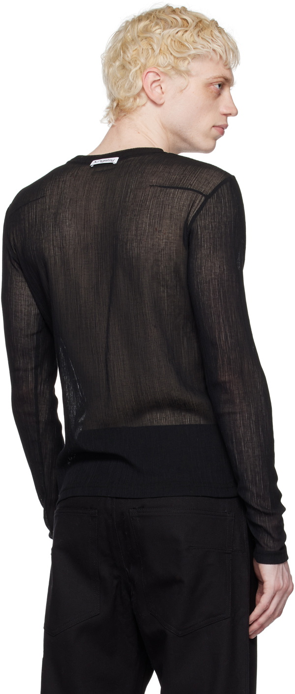K.NGSLEY Black Uncut Long Sleeve T-Shirt