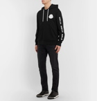 Moncler - Maglia Logo-Appliquéd Printed Loopback Cotton-Jersey Hoodie - Black