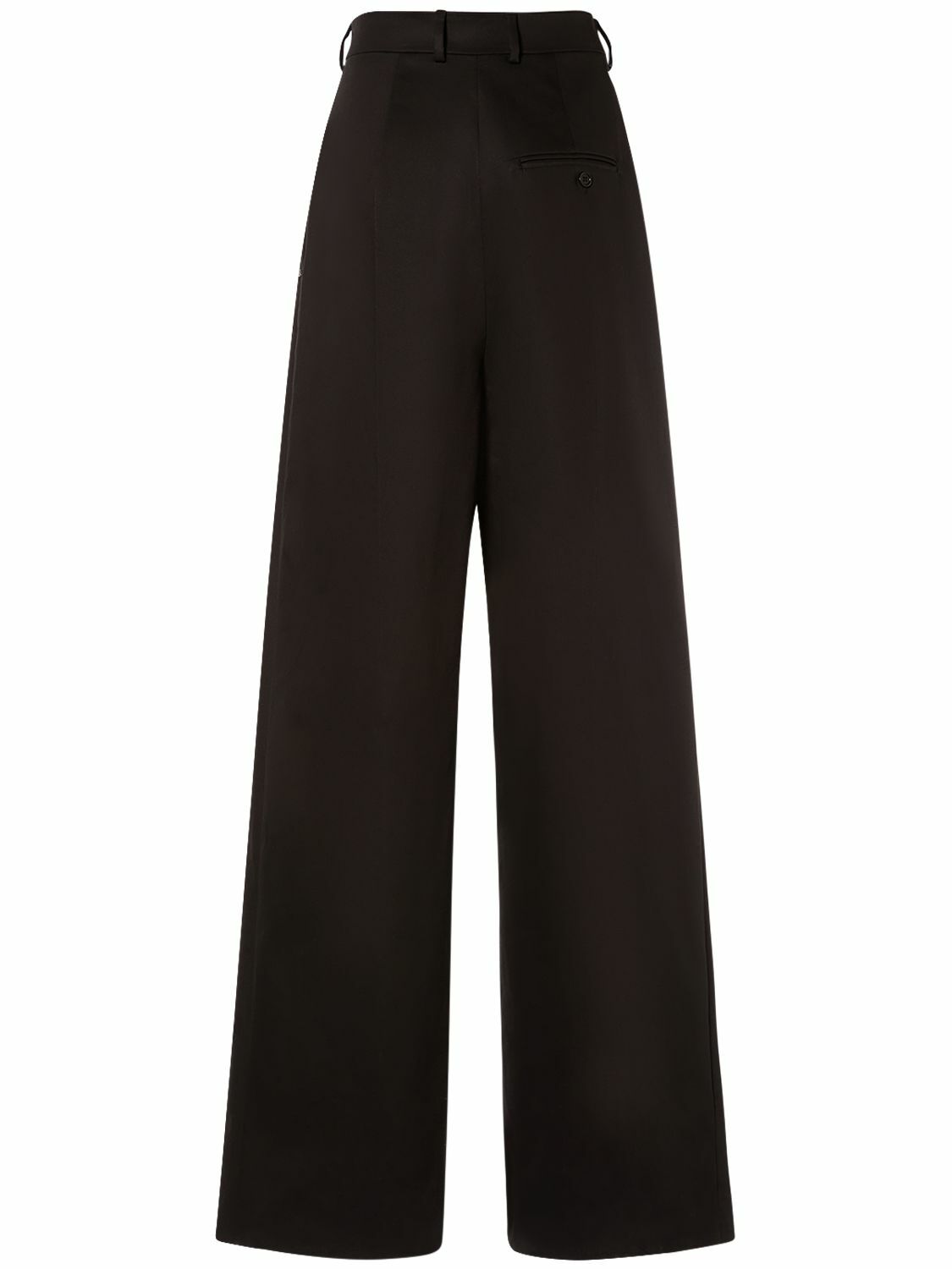 パンツ SPORTMAX WIDE-LEG COTTON TROUSERS SPORTMAX - Fanfara Cotton Twill Wide Leg Pants Sportmax