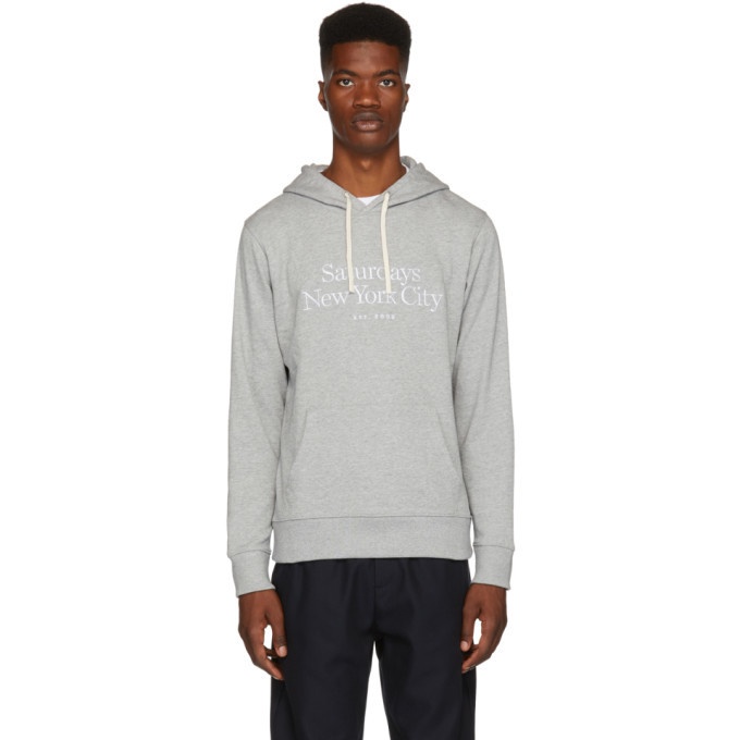 Photo: Saturdays NYC Grey Ditch Miller Standard Embroidered Hoodie