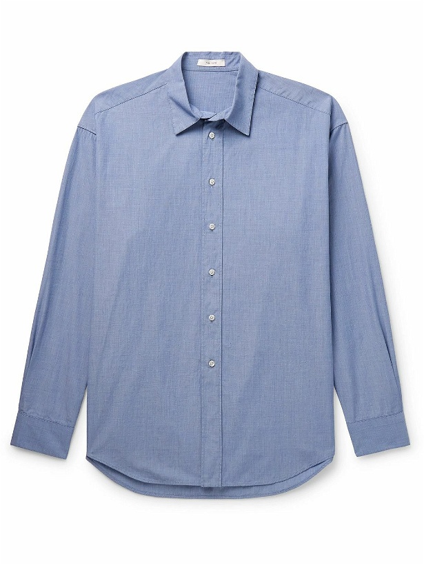 Photo: The Row - Miller Cotton-Poplin Shirt - Blue